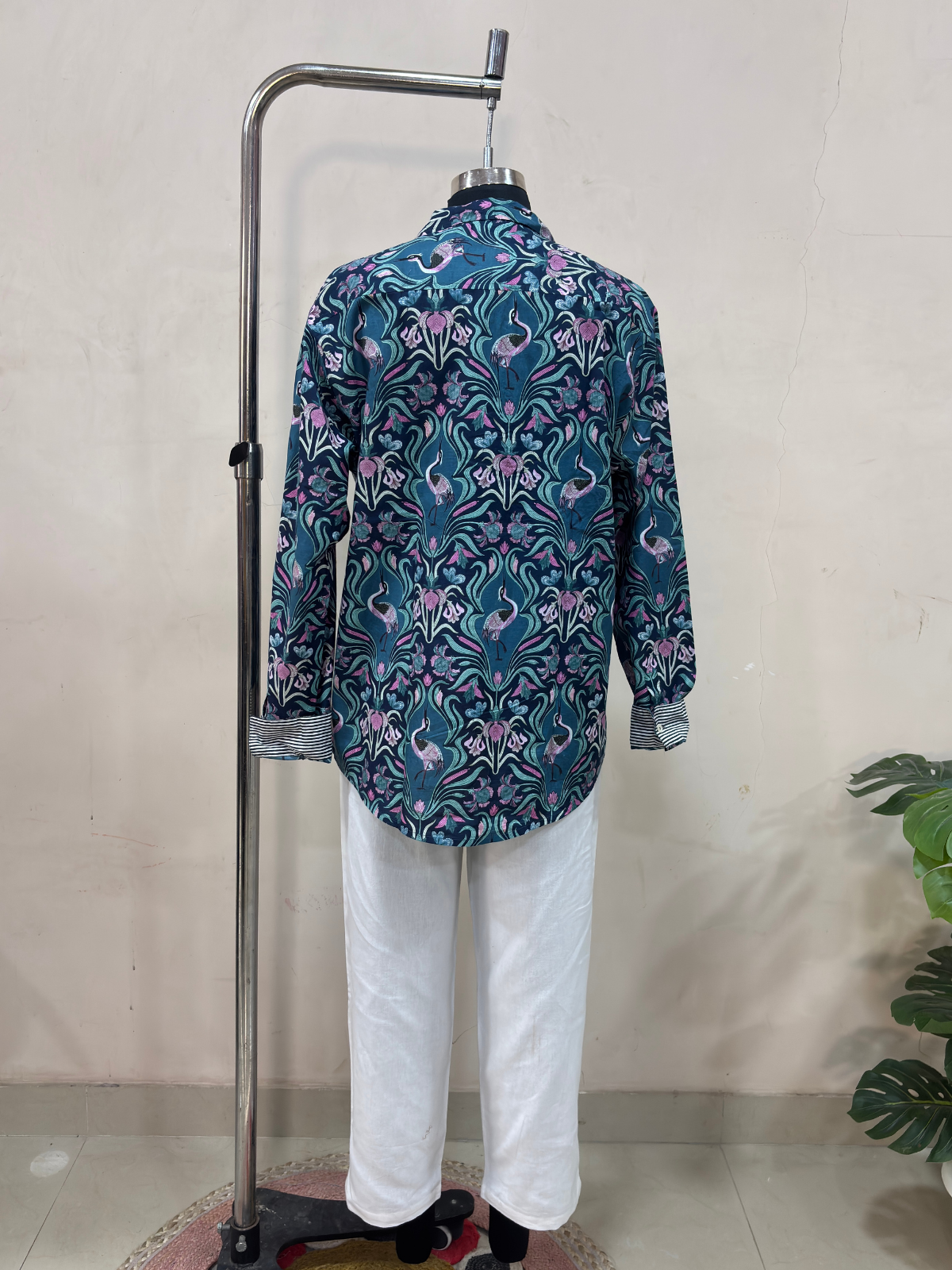 Teal Bird & Floral Print Co-ord Set