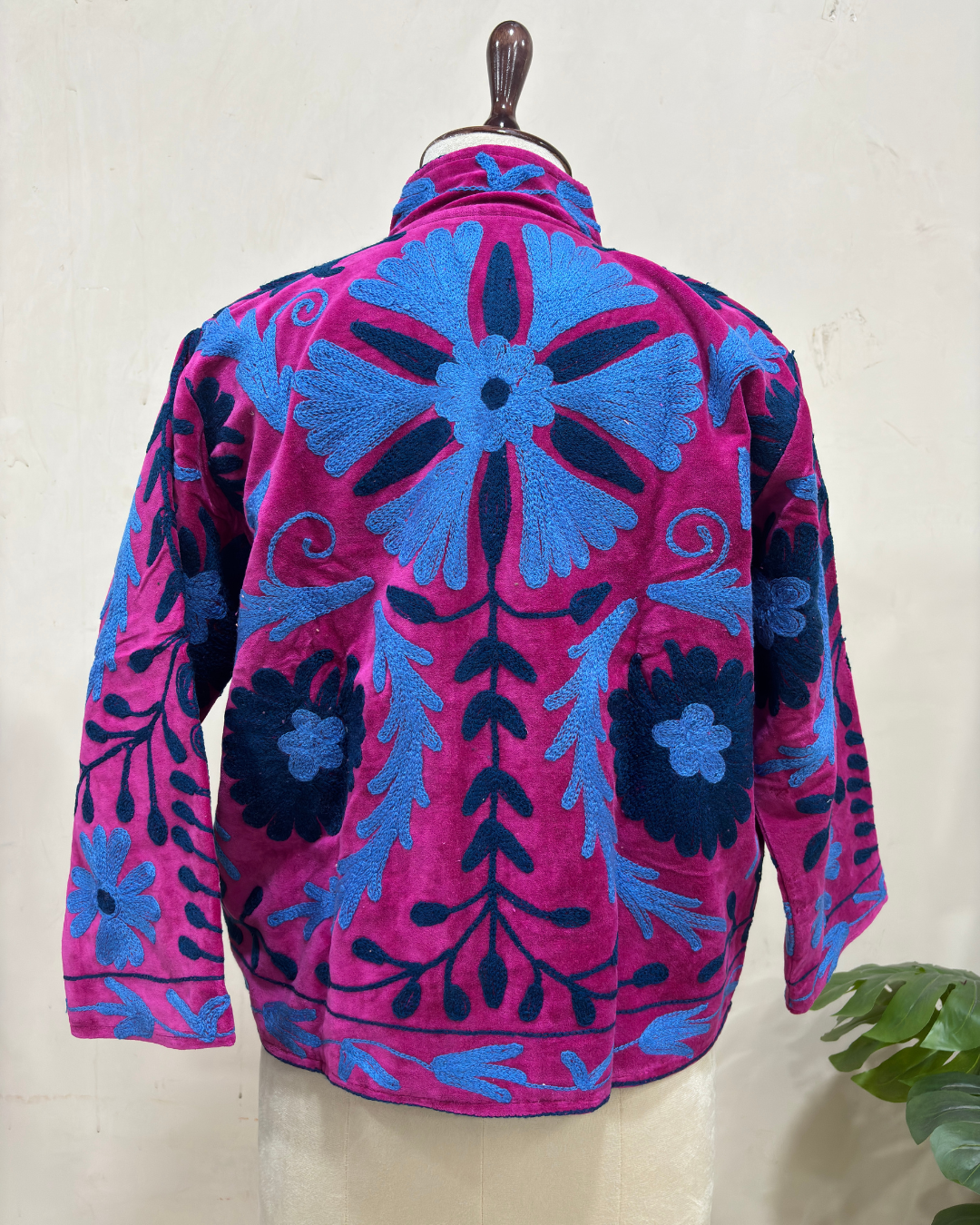Fuchsia Bloom Embroidered Jacket
