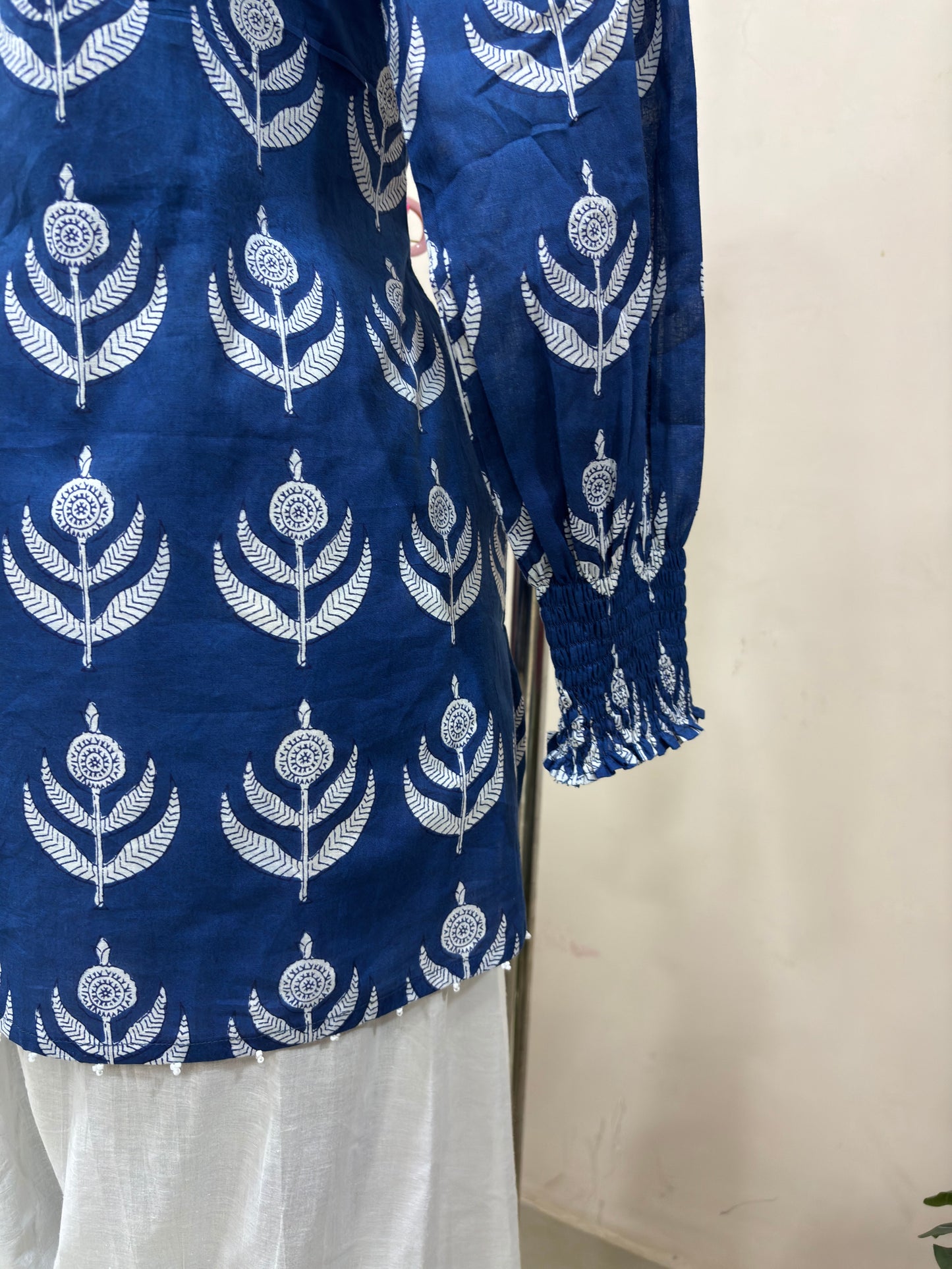 Royal Blue Floral Farshi Salwar