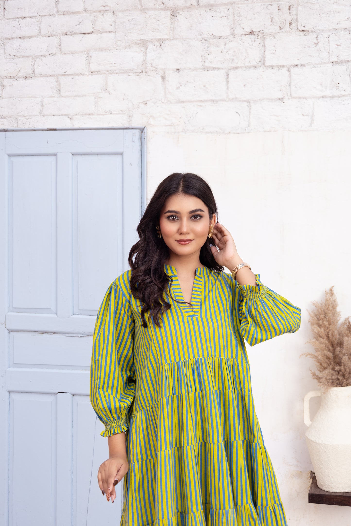 Striped Tiered Dress