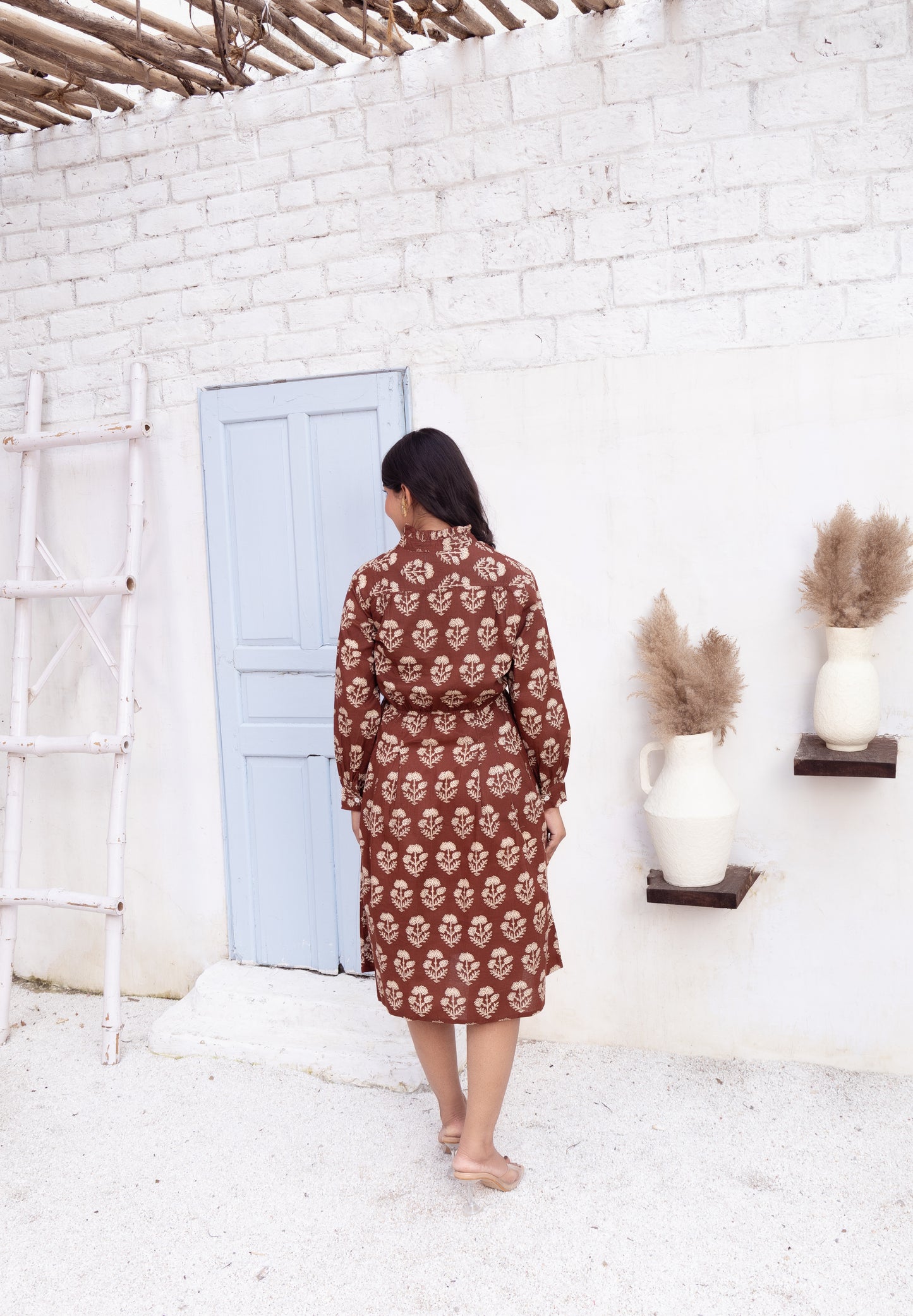Boho Floral Midi Dress