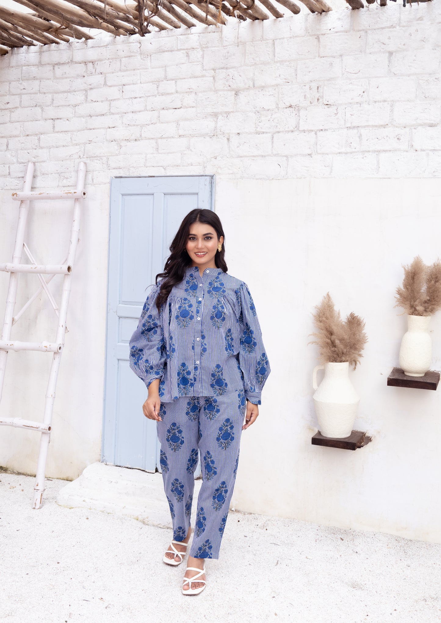 Blue Blossom Lounge Set