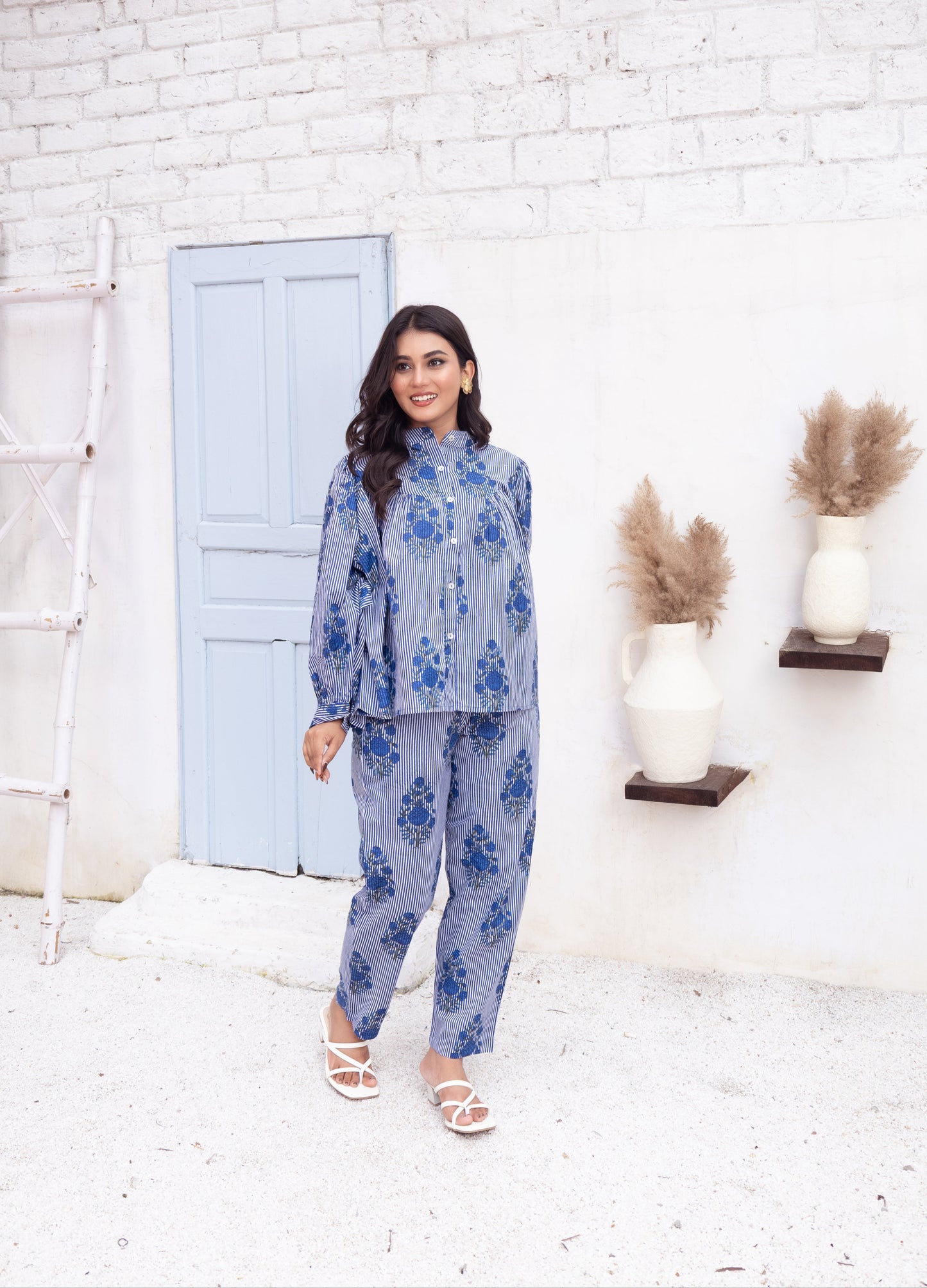 Blue Blossom Lounge Set