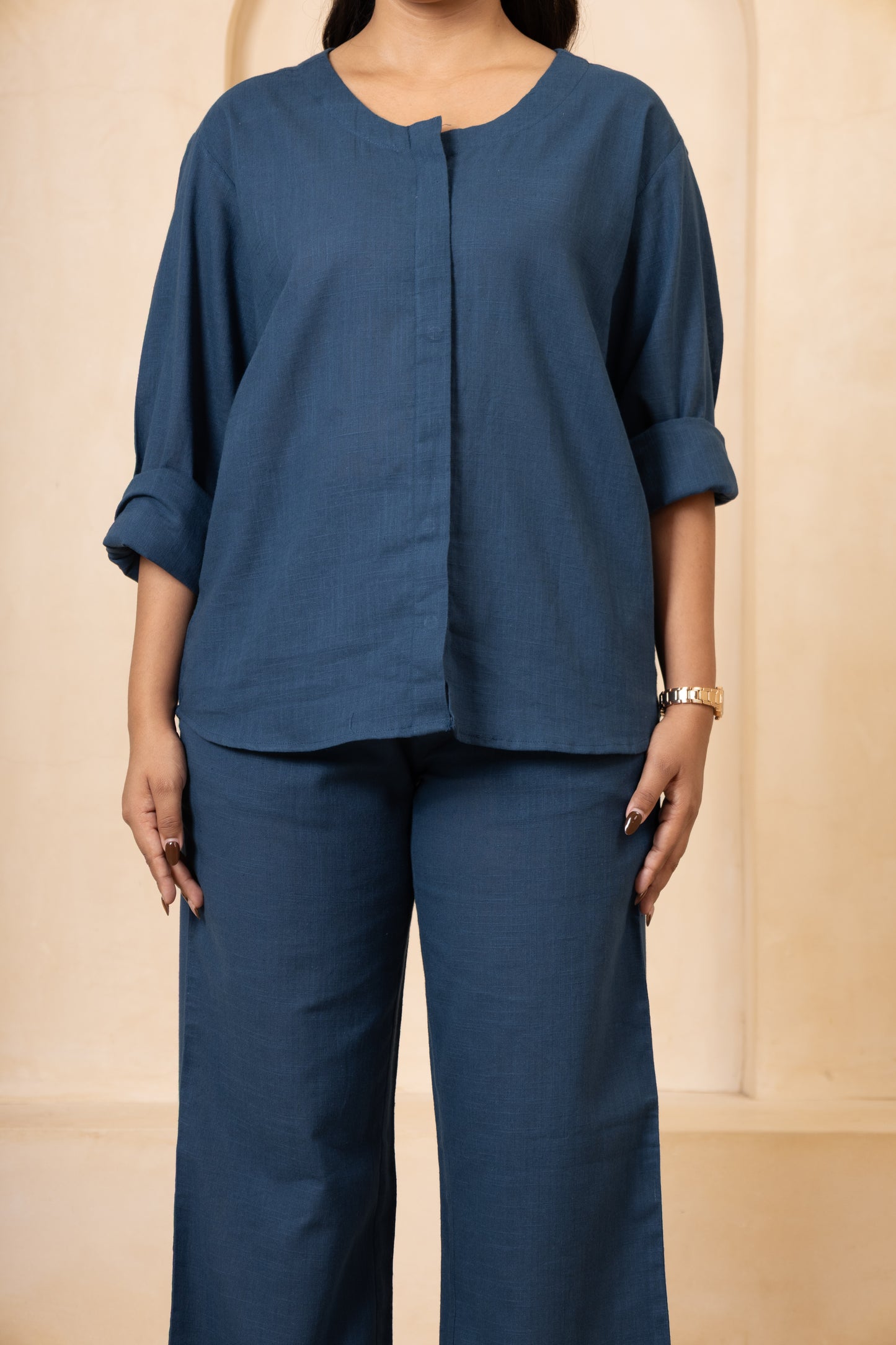 Navy Blue Relaxed Fit Co-Ord Set