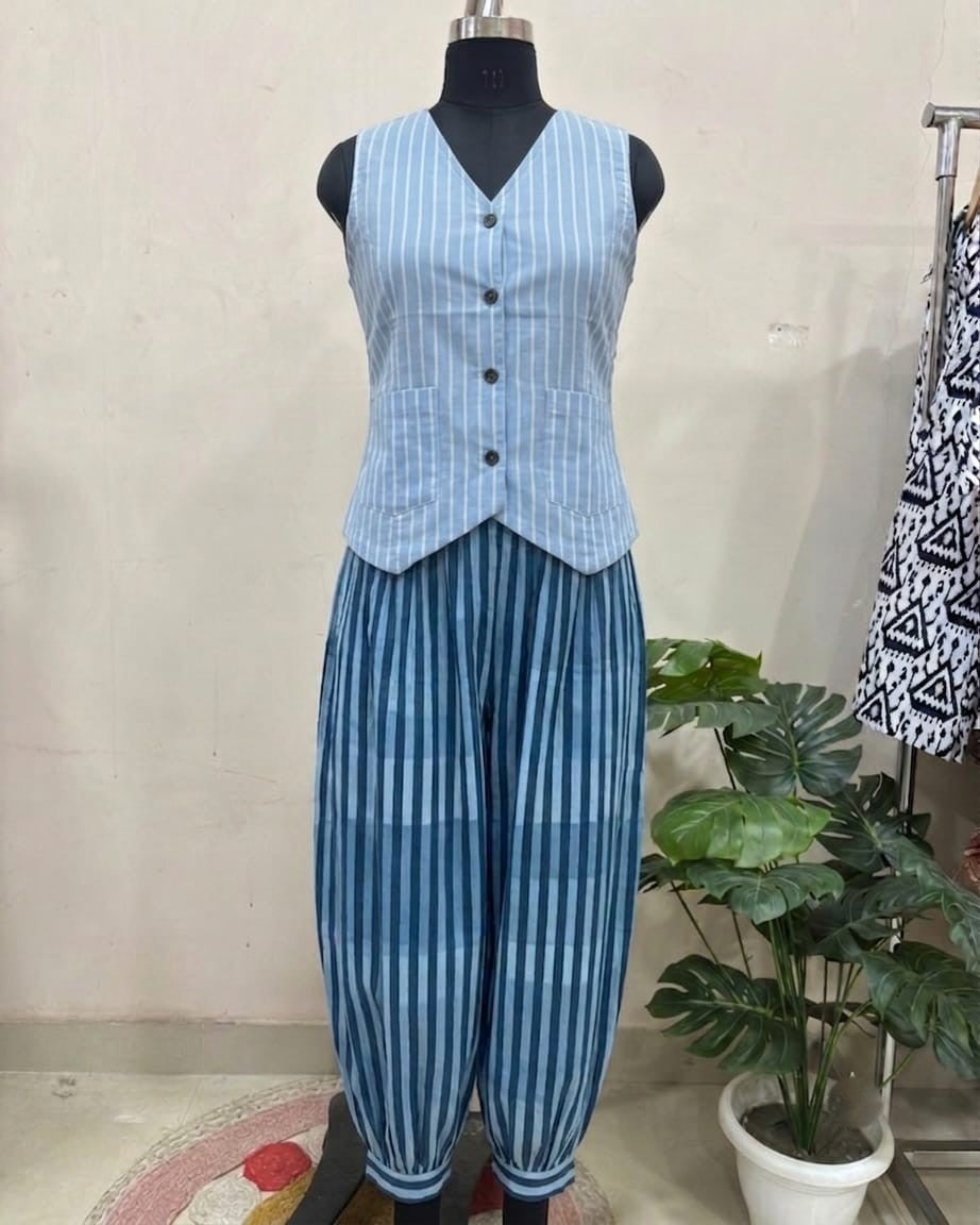 Coastal Stripe Balloon Pant Set