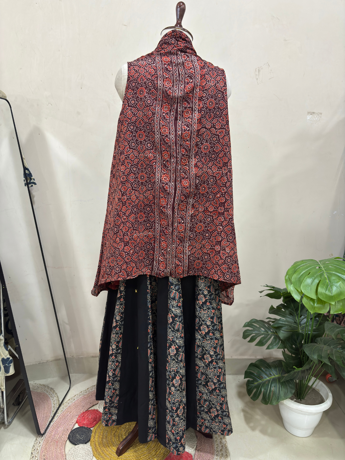 Taara Ajrakh Lehenga Set with Shrug