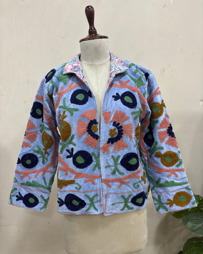 Sky Bloom Artisan Cotton Jacket