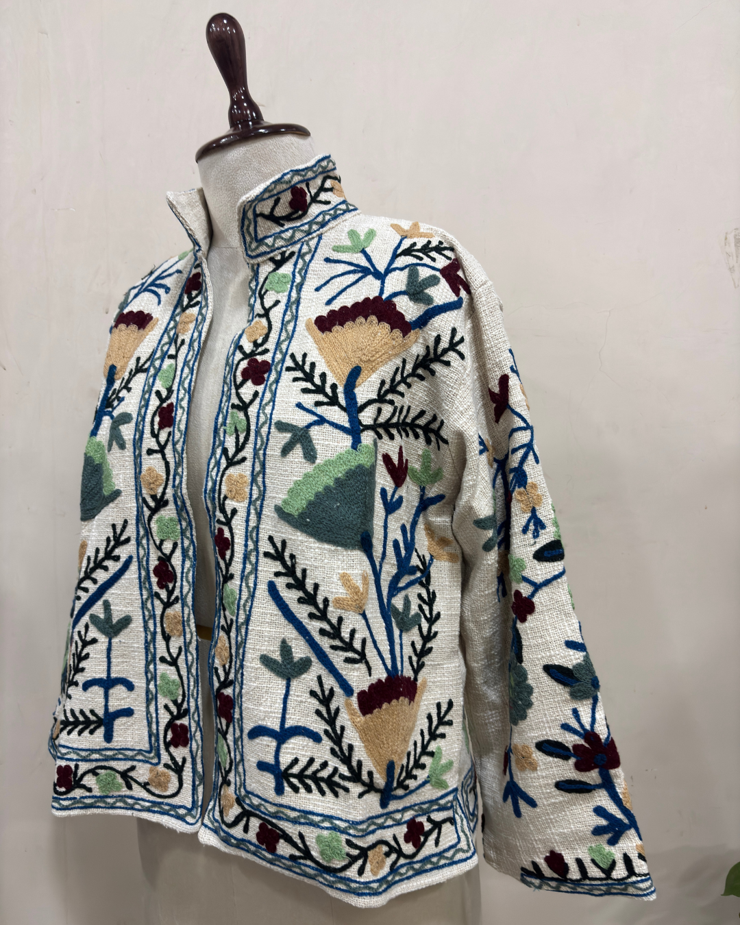 Ivory Floral Embroidered Jacket
