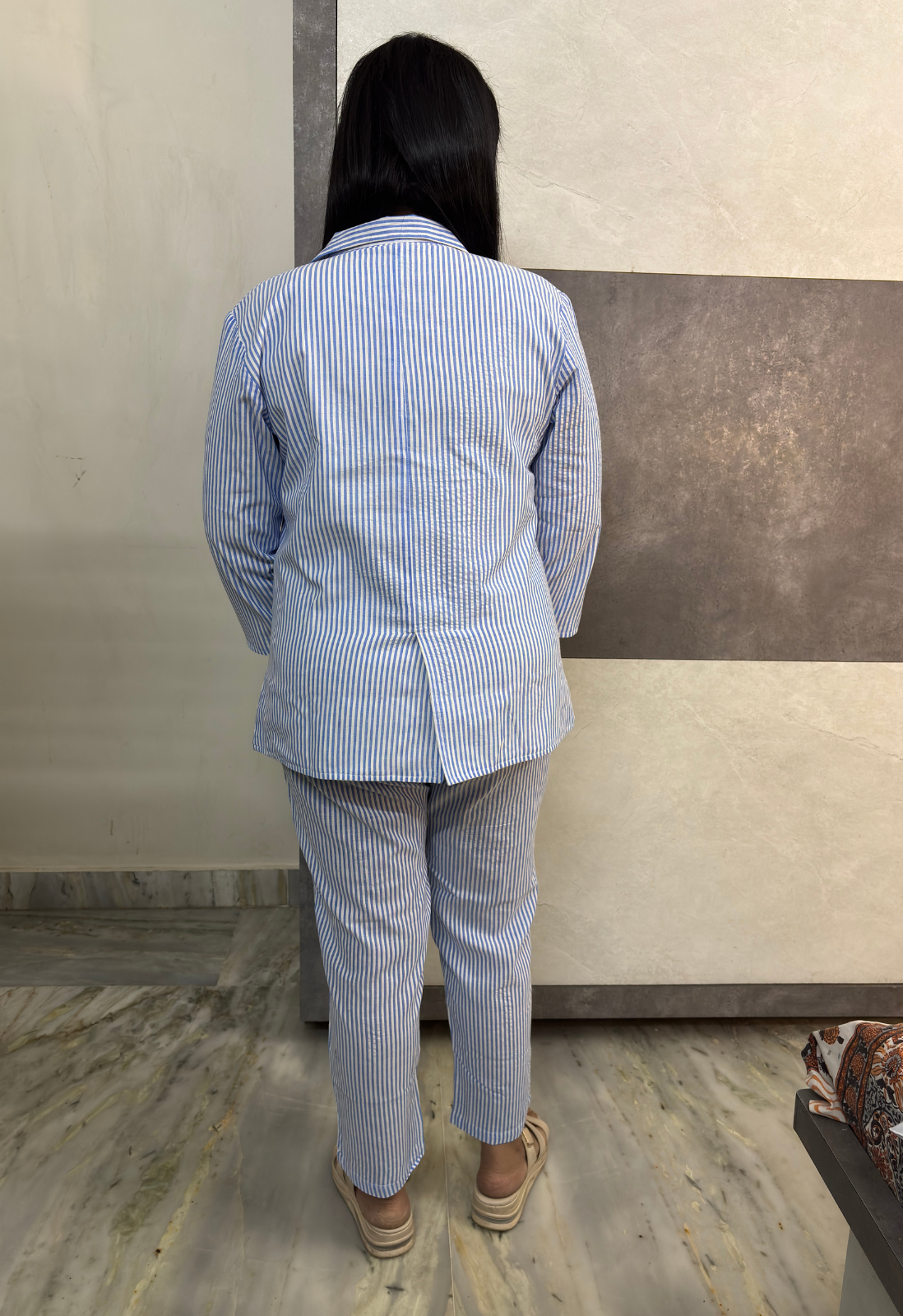 Skyline Stripe Elegance Three Piece Set