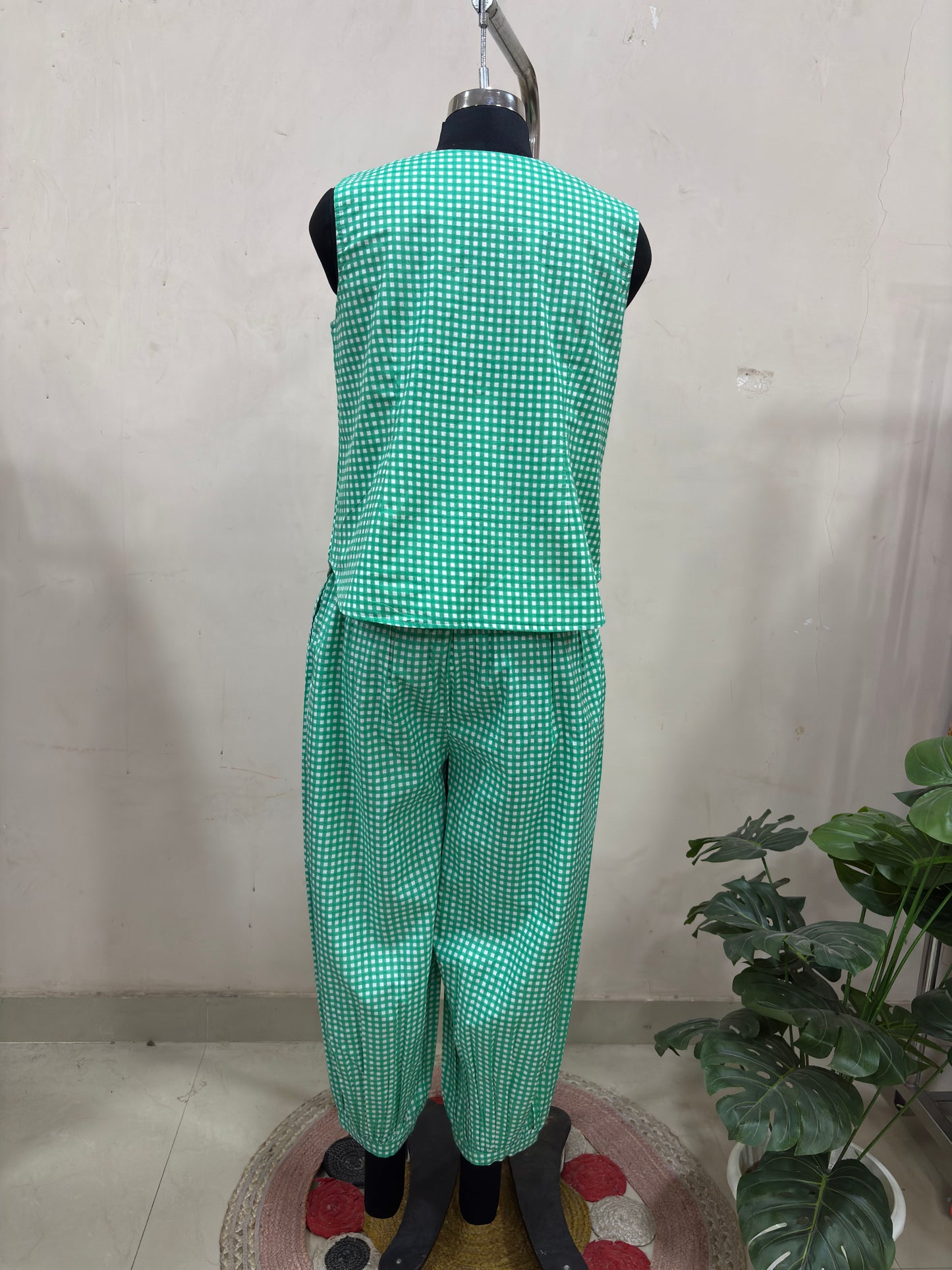 Mint Gingham Chic Co-Ord Set