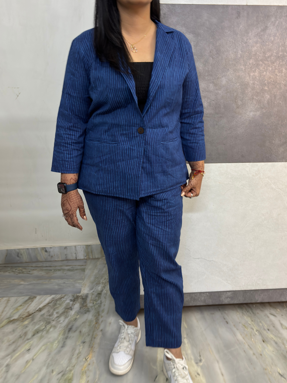 Midnight Pinstripe Power Three Piece Set