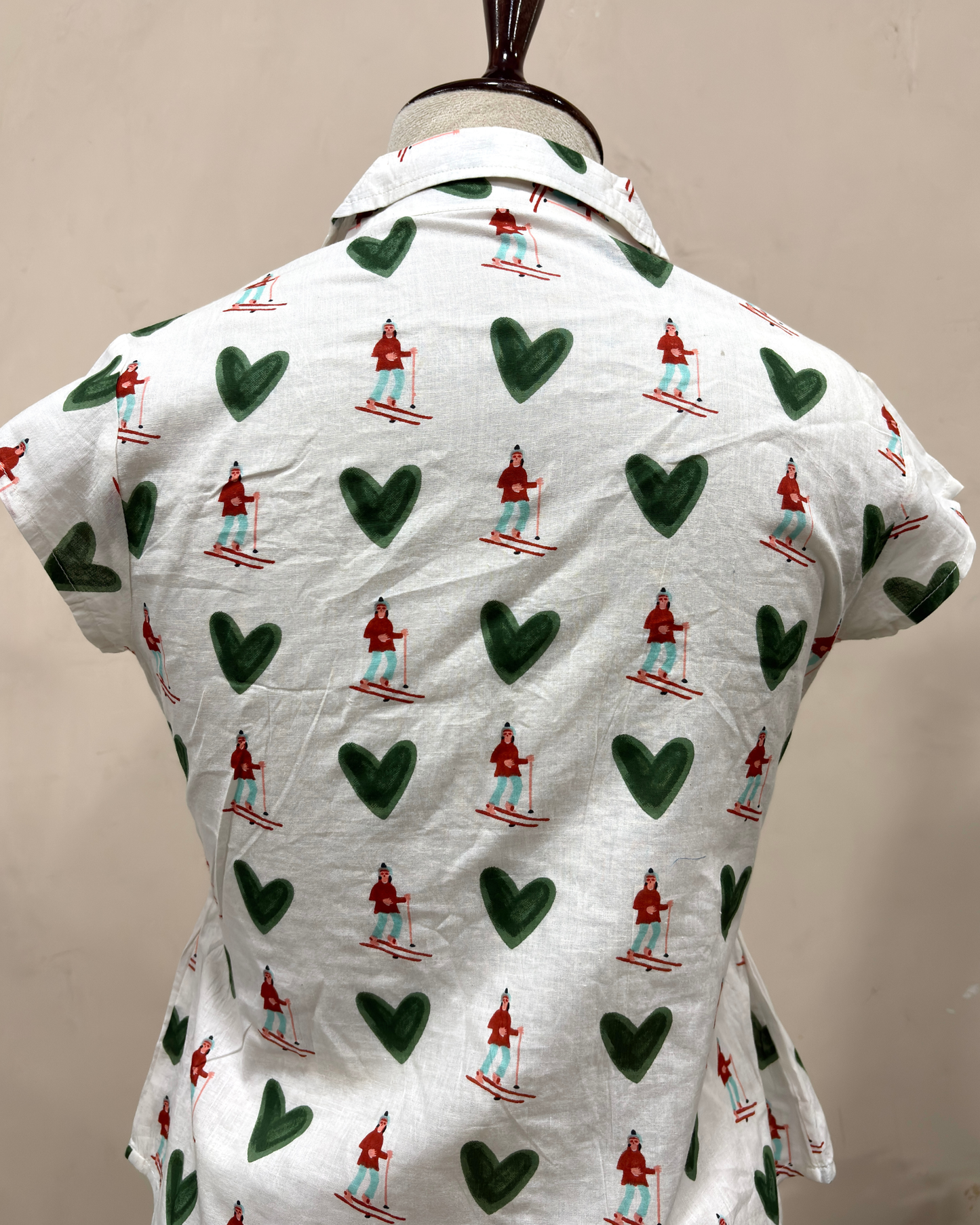 White Heart Printed Co-ord Set