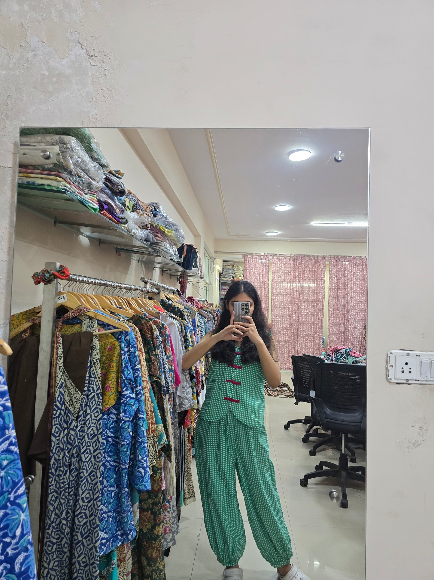 Mint Gingham Chic Co-Ord Set