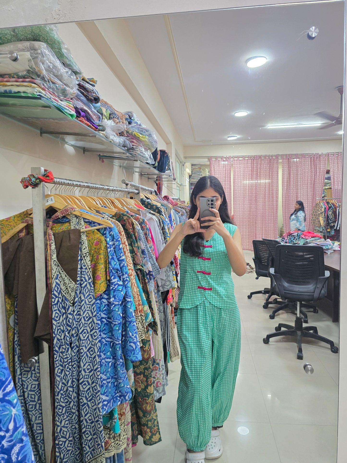 Mint Gingham Chic Co-Ord Set
