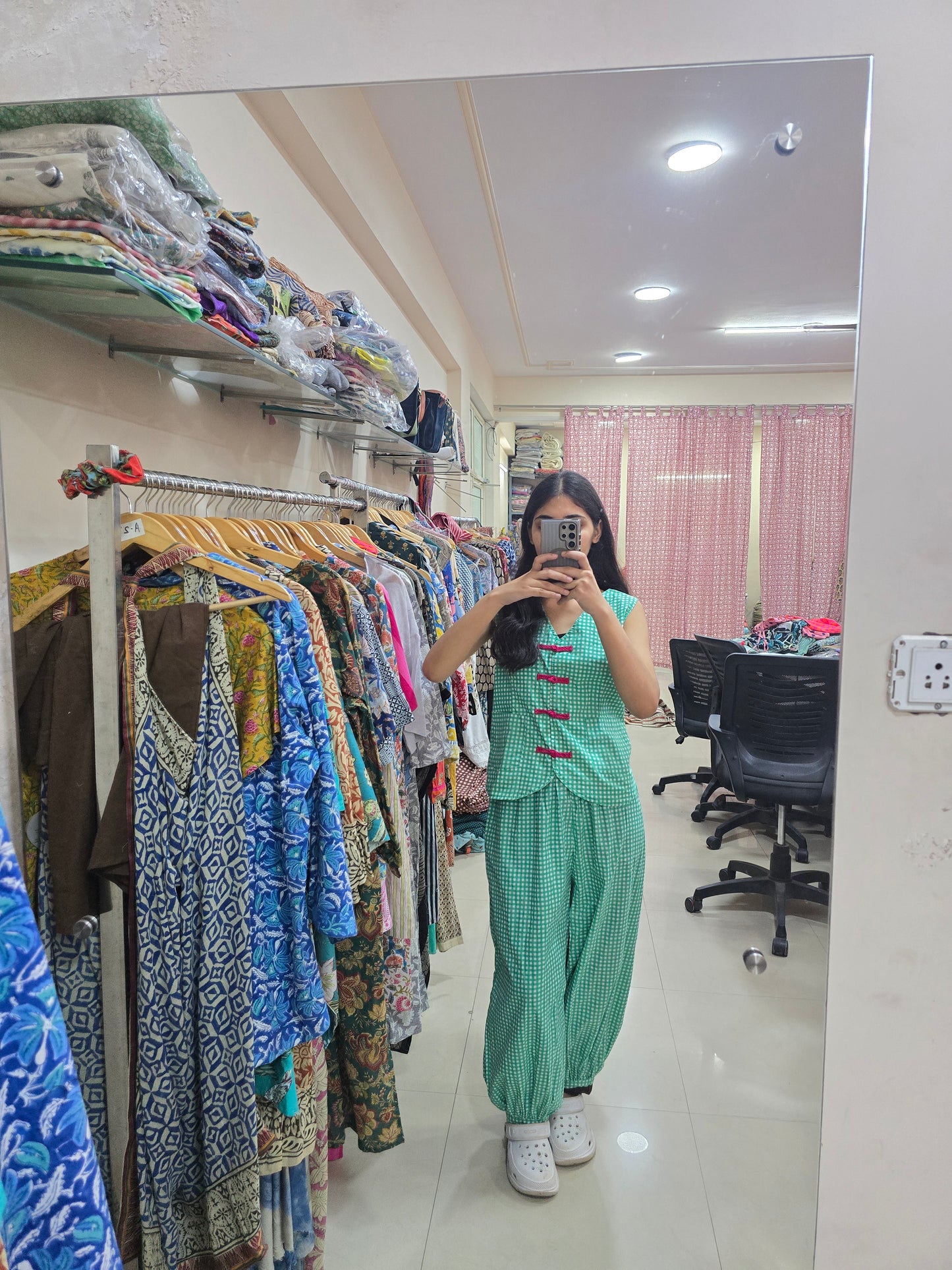 Mint Gingham Chic Co-Ord Set