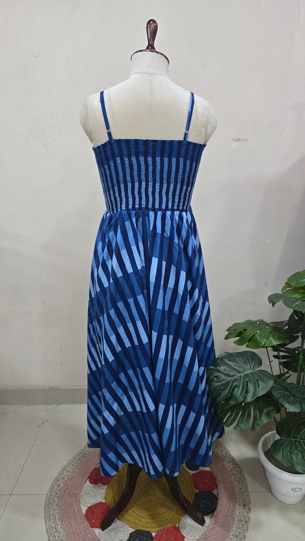 Navy Stripe Skirt Top Set