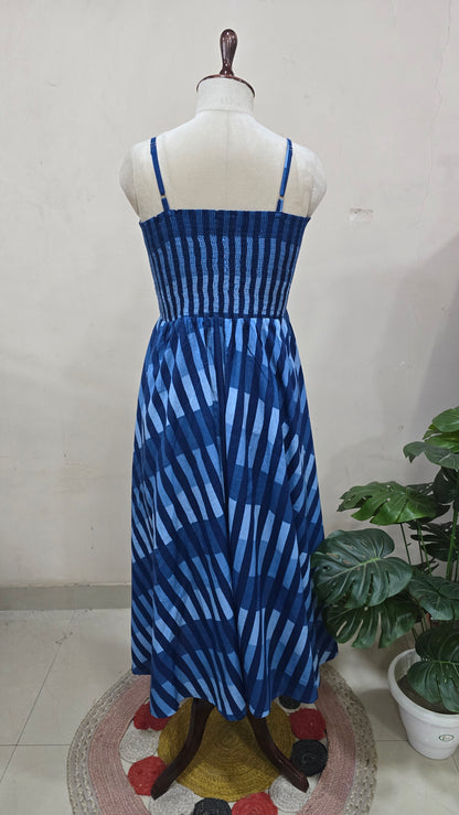 Navy Stripe Skirt Top Set