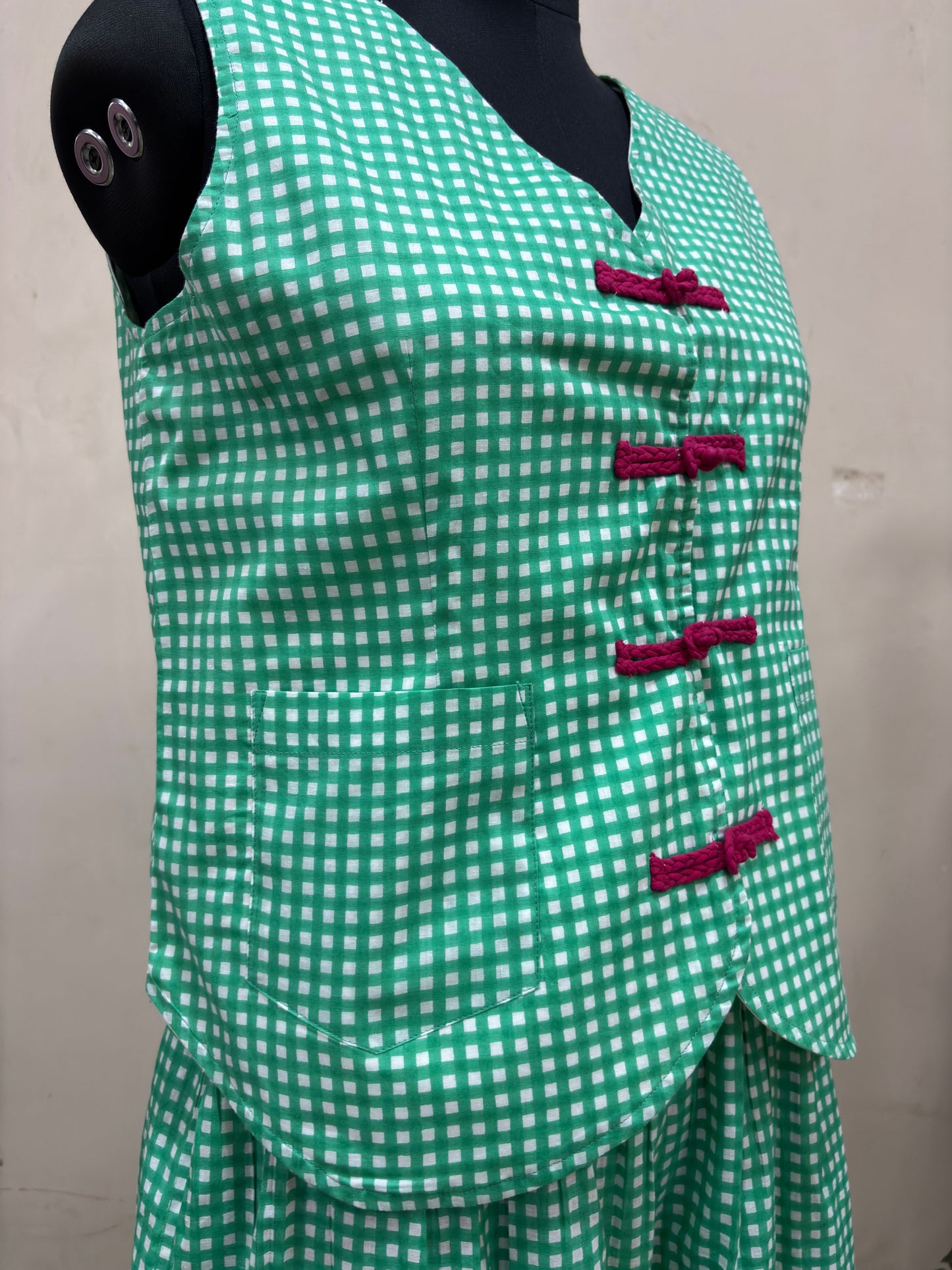 Mint Gingham Chic Co-Ord Set