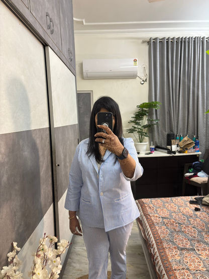 Skyline Stripe Elegance Three Piece Set