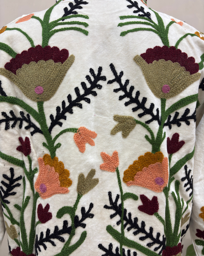 Ivory Meadow Bloom Cotton Jacket