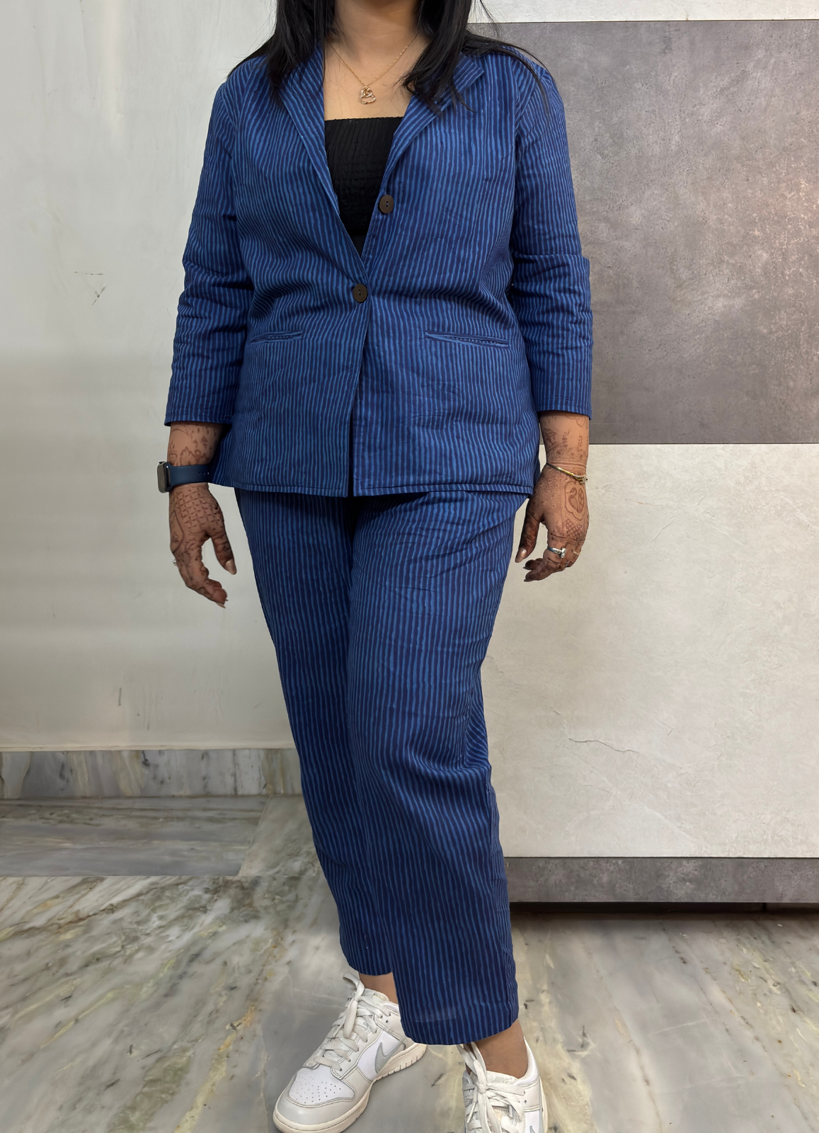 Midnight Pinstripe Power Three Piece Set