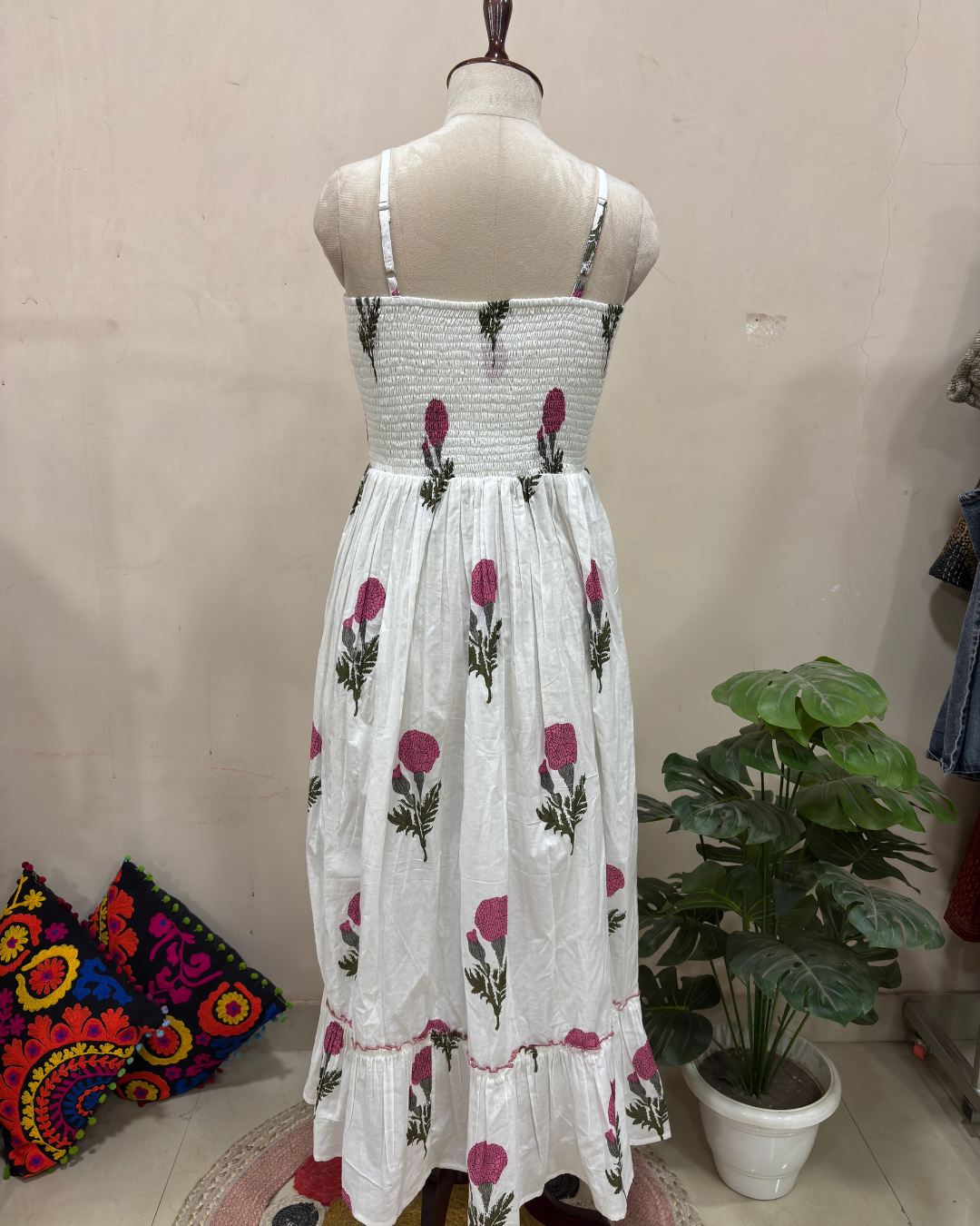 Ivory Blossom Strappy Dress