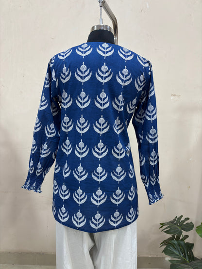 Royal Blue Floral Farshi Salwar