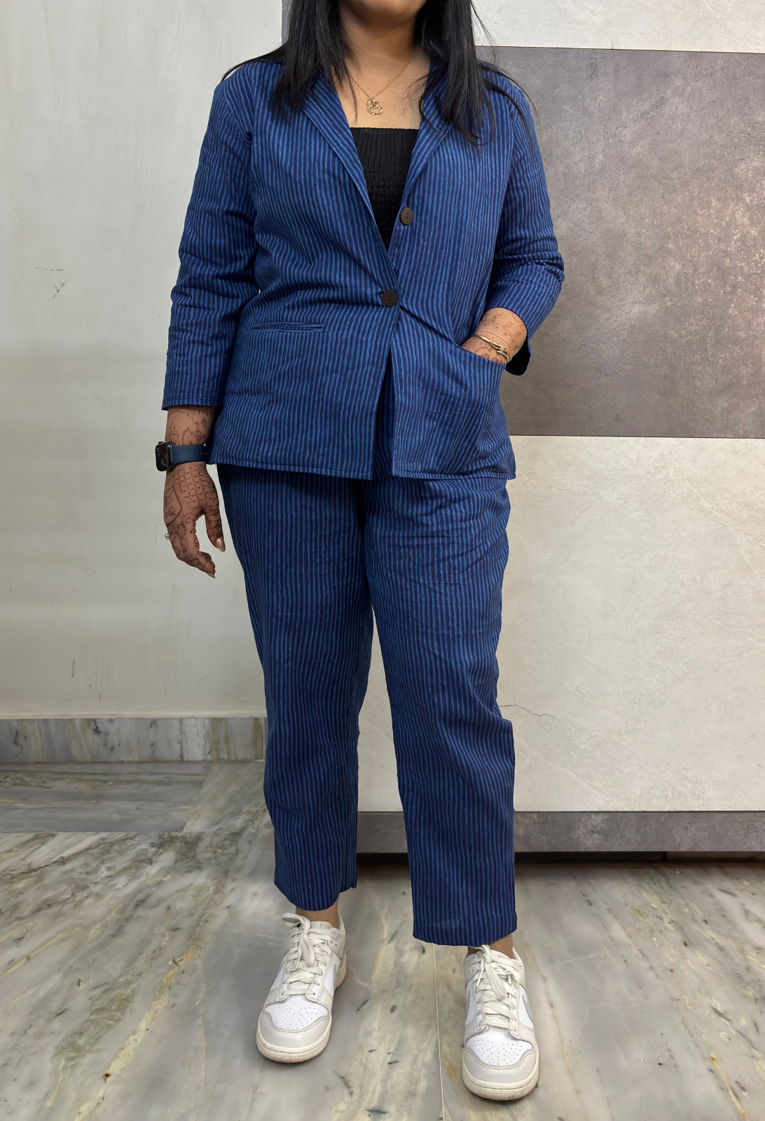 Midnight Pinstripe Power Three Piece Set