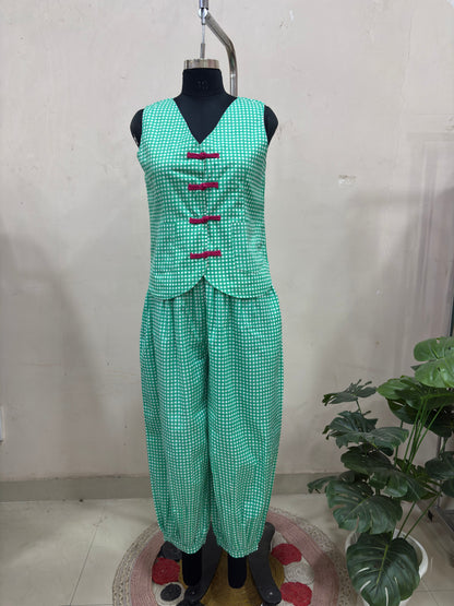 Mint Gingham Chic Co-Ord Set