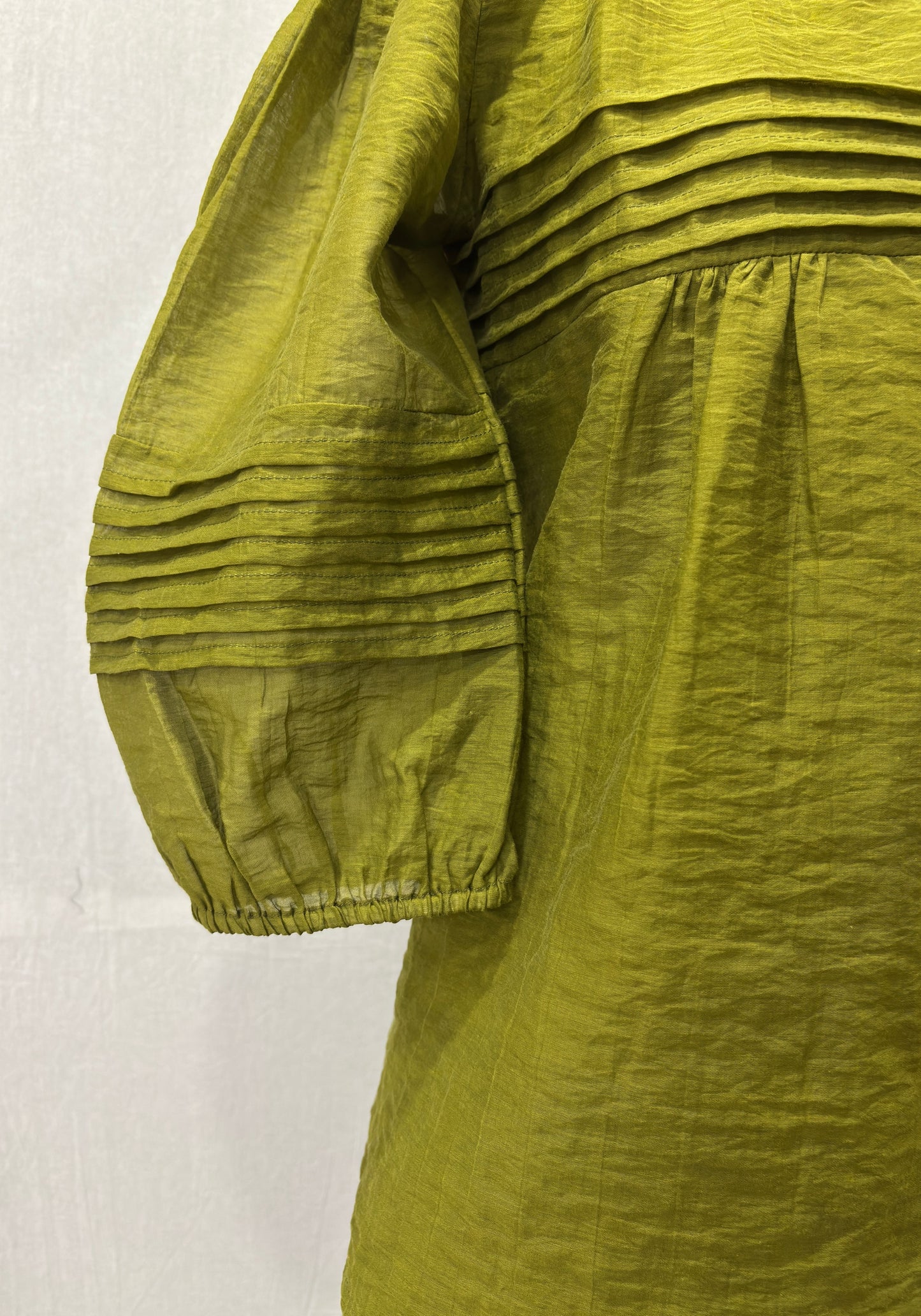 Olive Green Detail Pleated Co-ord Set