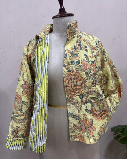 Vintage Botanical Printed Jacket