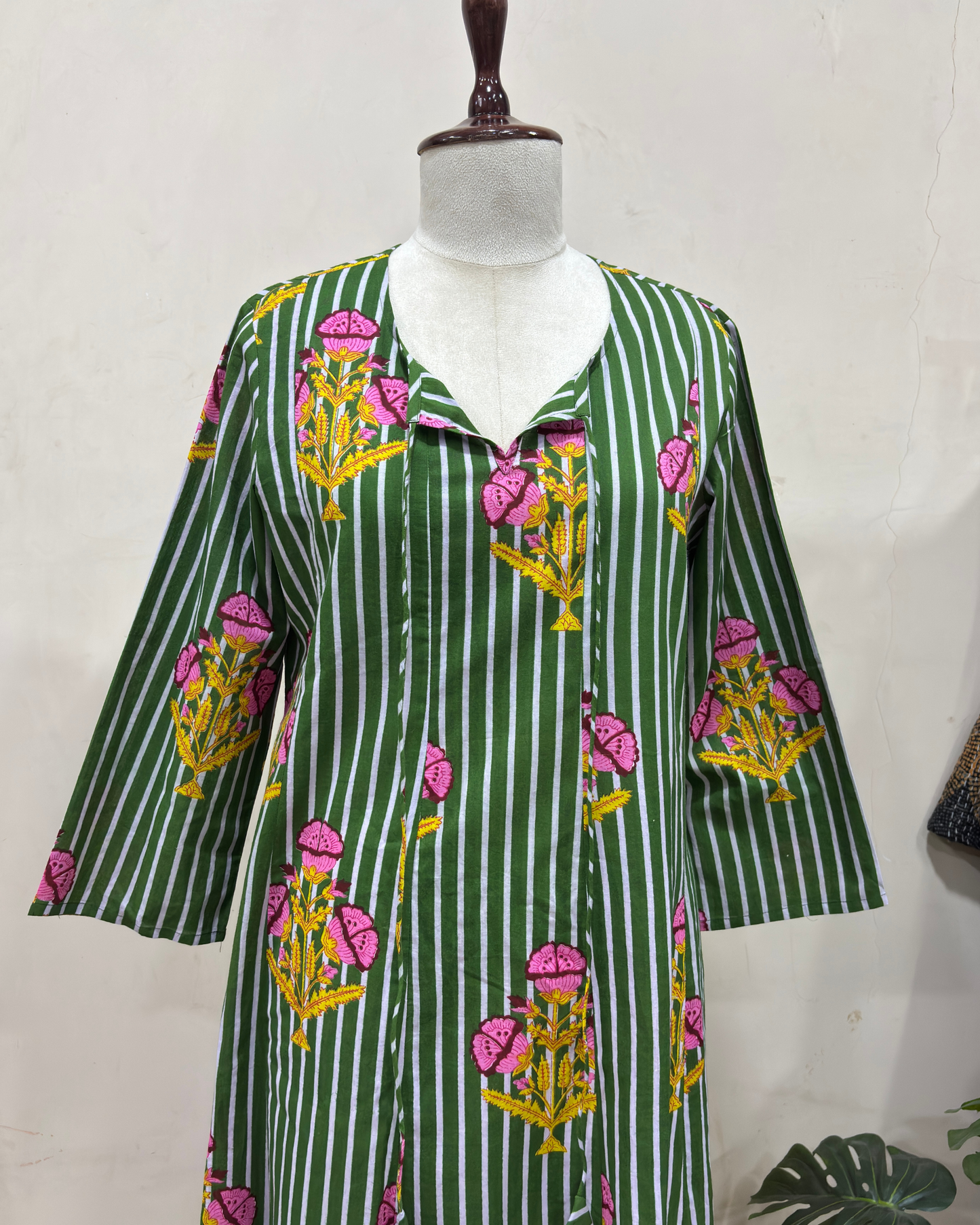 Green Floral Printed Dress