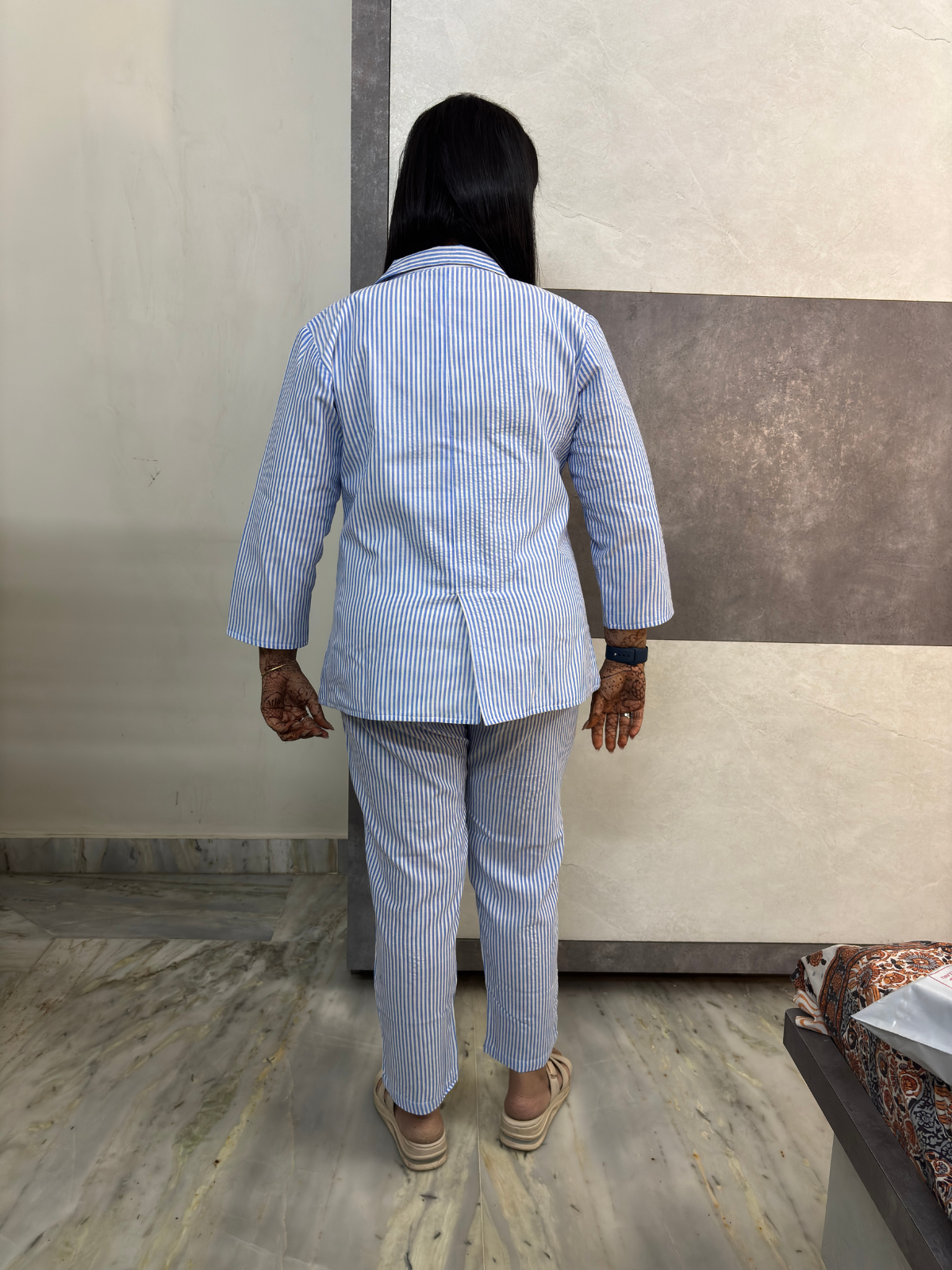 Skyline Stripe Elegance Three Piece Set