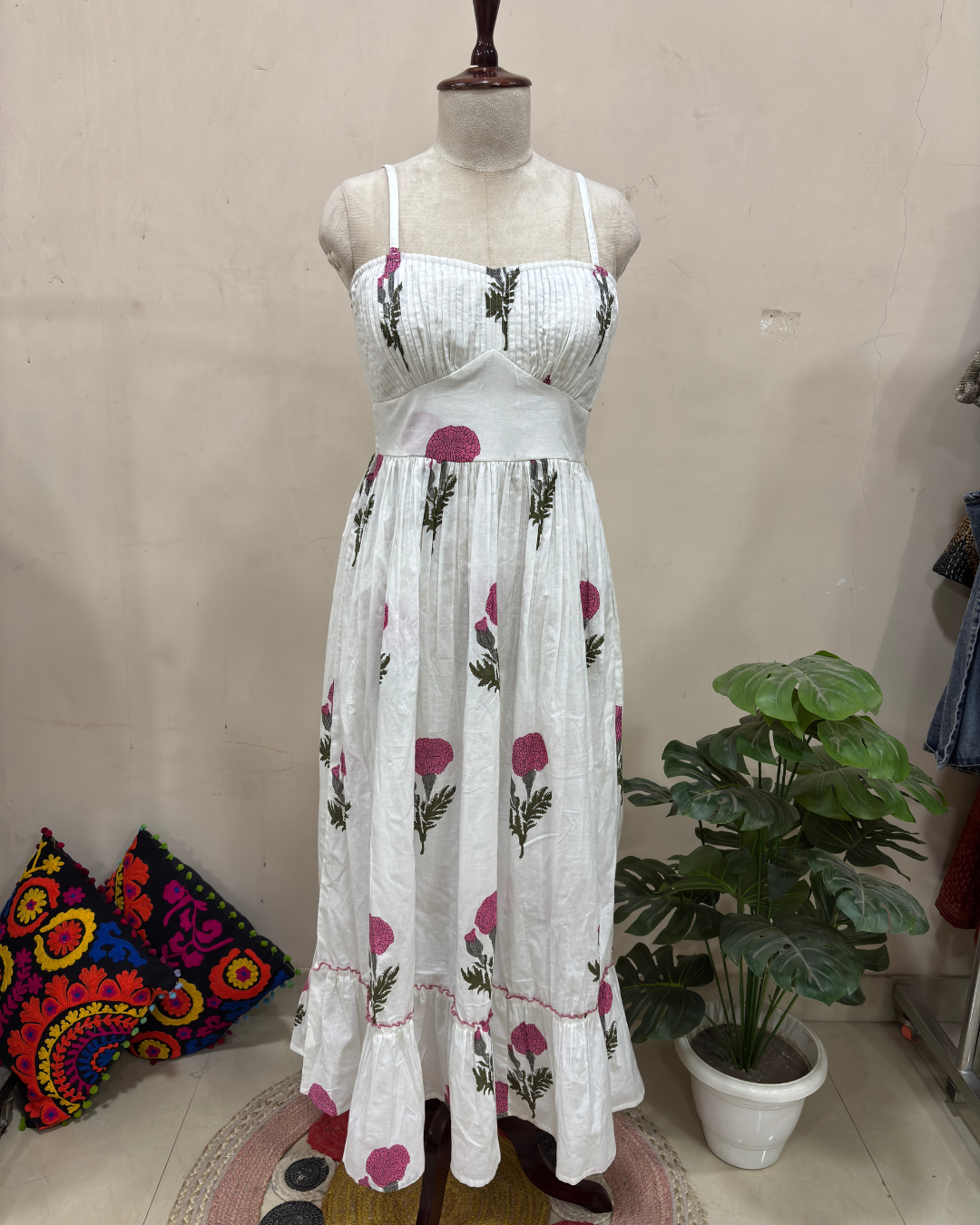 Ivory Blossom Strappy Dress