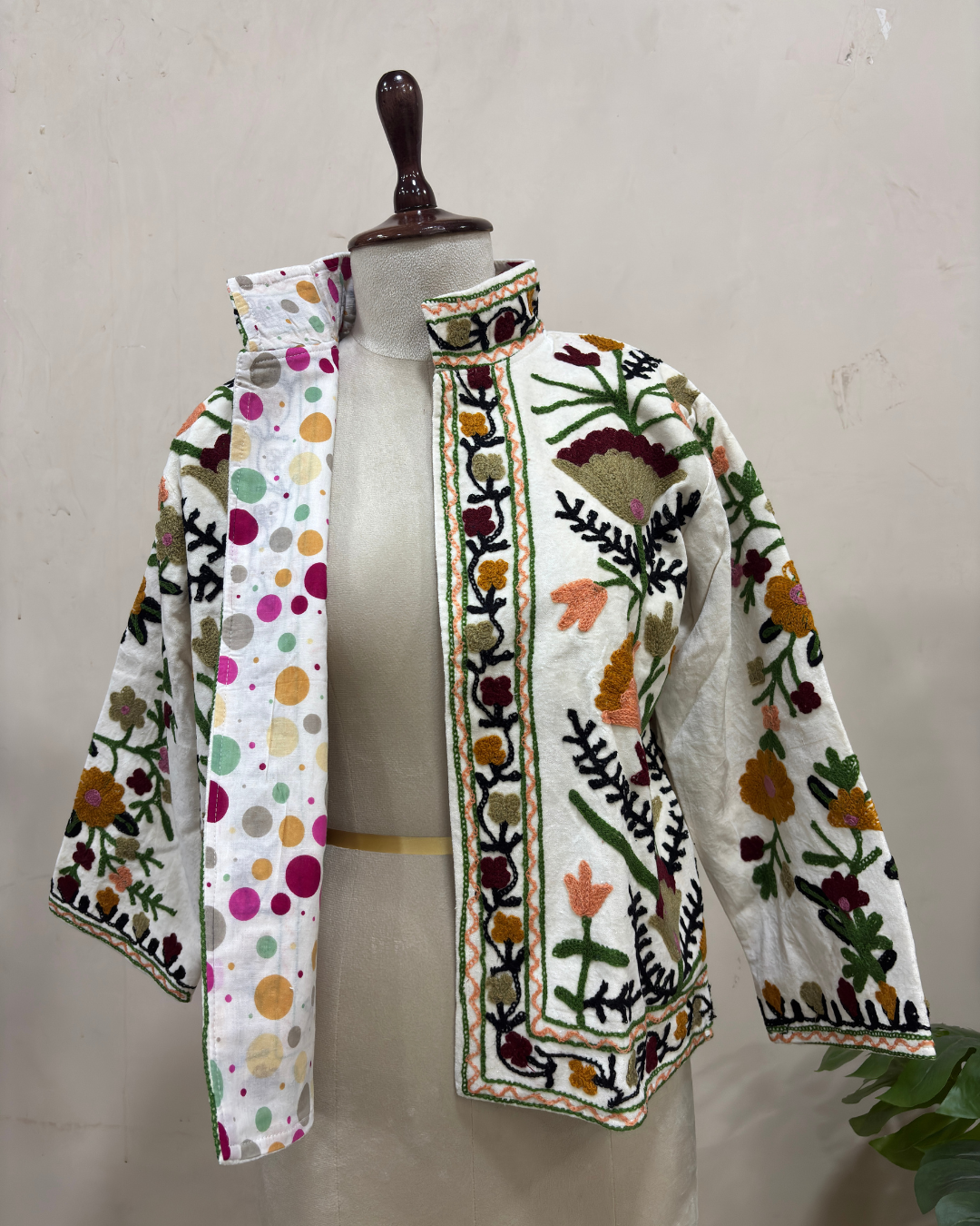 Ivory Meadow Bloom Cotton Jacket