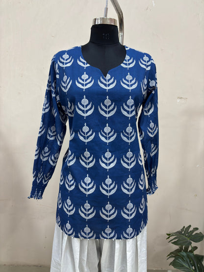 Royal Blue Floral Farshi Salwar