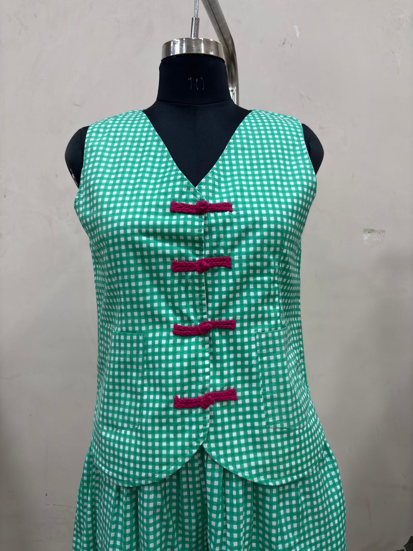 Mint Gingham Chic Co-Ord Set