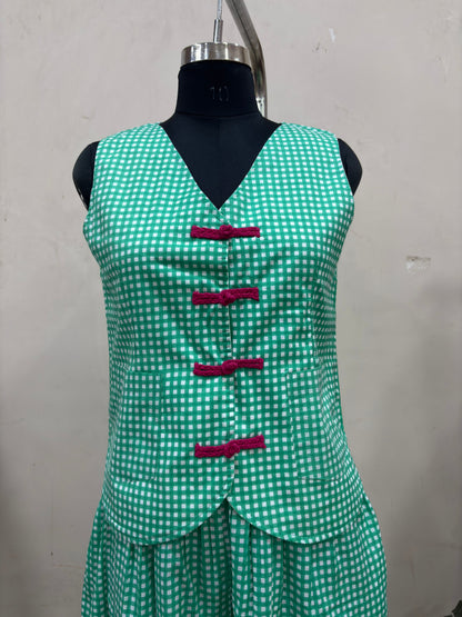 Mint Gingham Chic Co-Ord Set