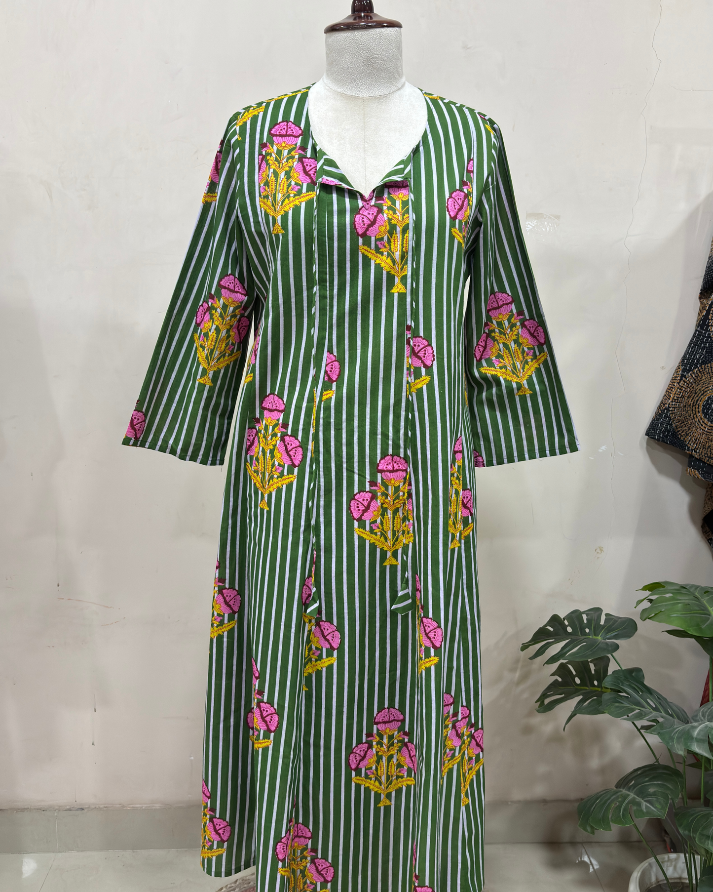 Green Floral Printed Dress