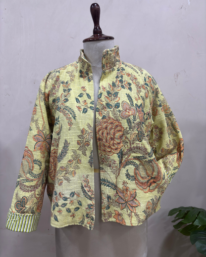 Vintage Botanical Printed Jacket