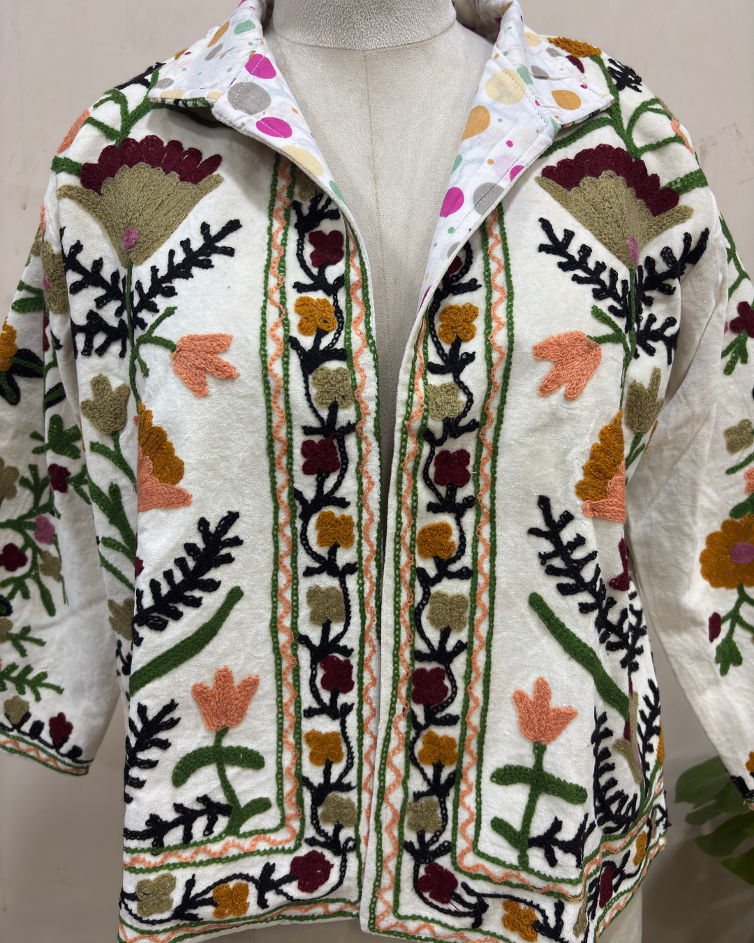 Ivory Meadow Bloom Cotton Jacket