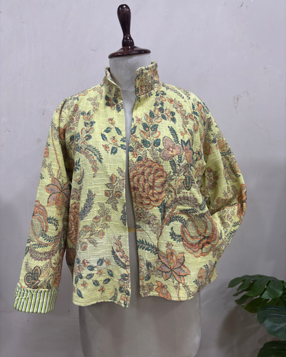 Vintage Botanical Printed Jacket