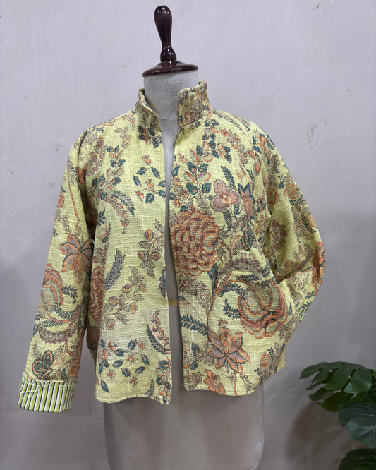 Vintage Botanical Printed Jacket