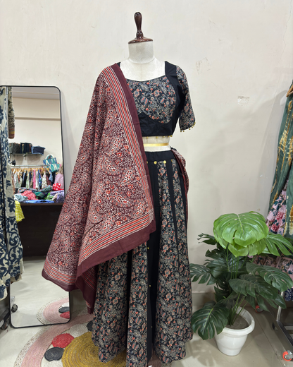 Raagini Ajrakh Lehenga Set
