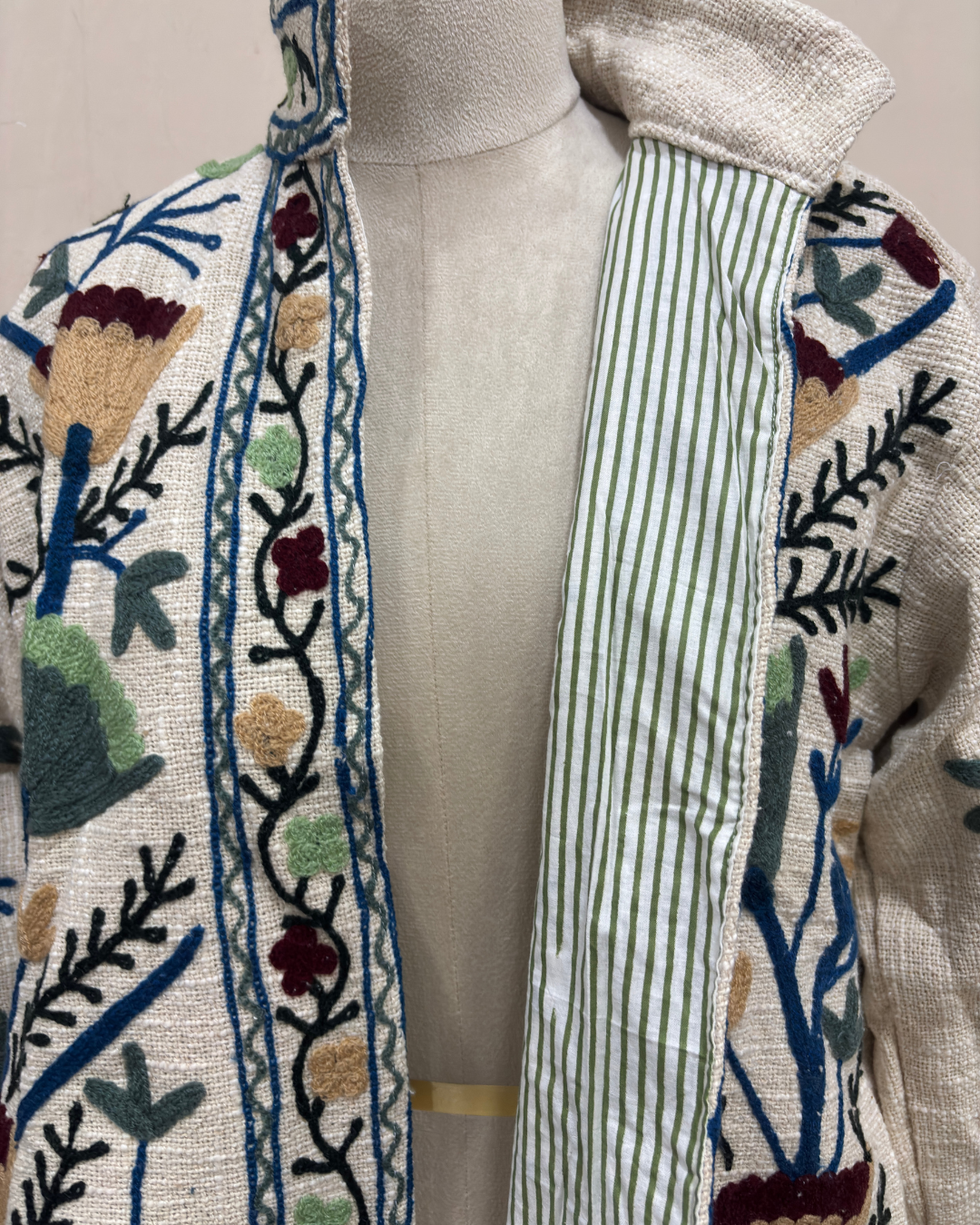 Ivory Floral Embroidered Jacket