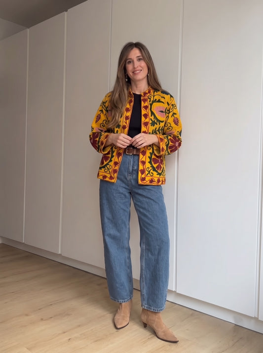 Golden Marigold Bloom Jacket