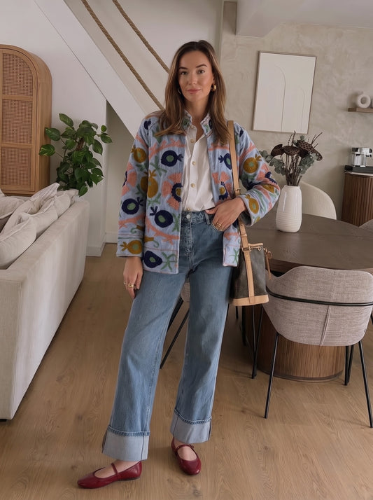 Sky Bloom Artisan Cotton Jacket