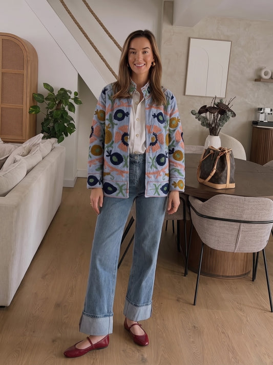 Sky Bloom Artisan Cotton Jacket