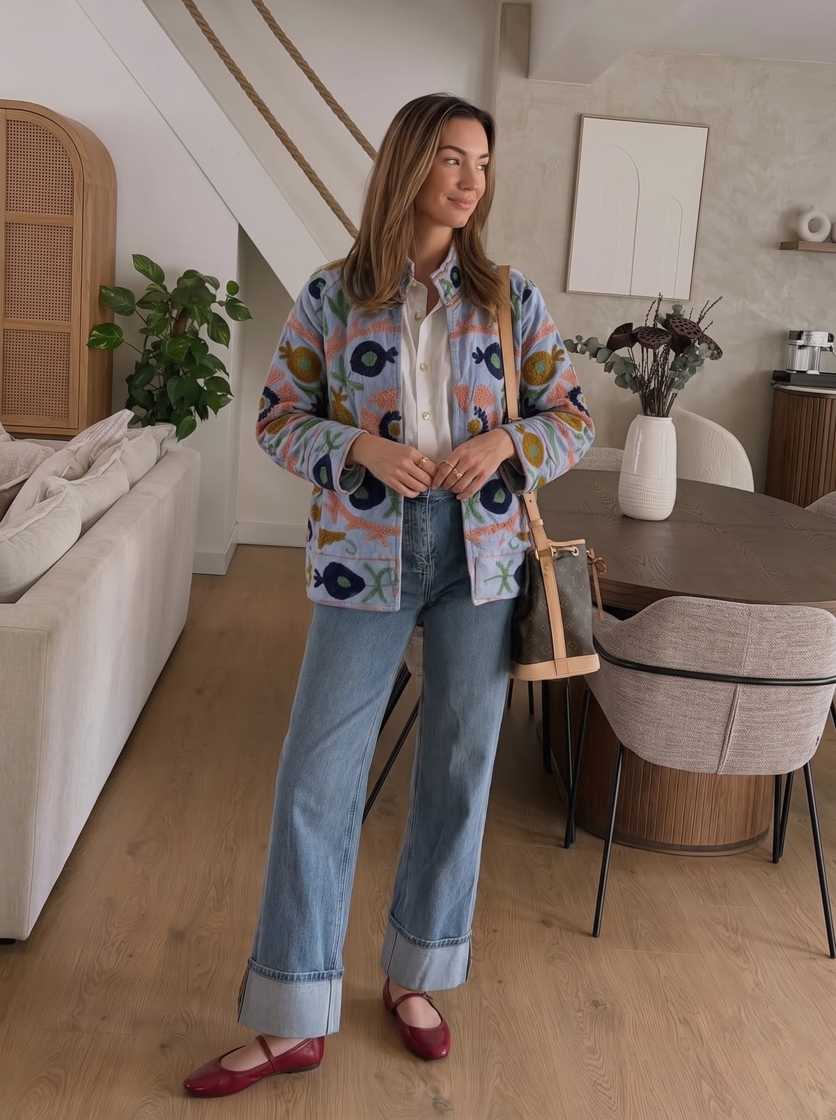 Sky Bloom Artisan Cotton Jacket