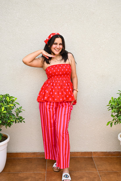 Red Polka Dot Co-ord Set